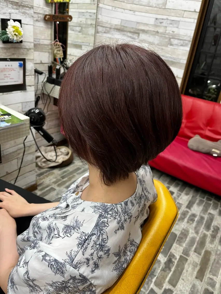 カット＋白髪染めカラー＋髪質改善トリートメントの写真