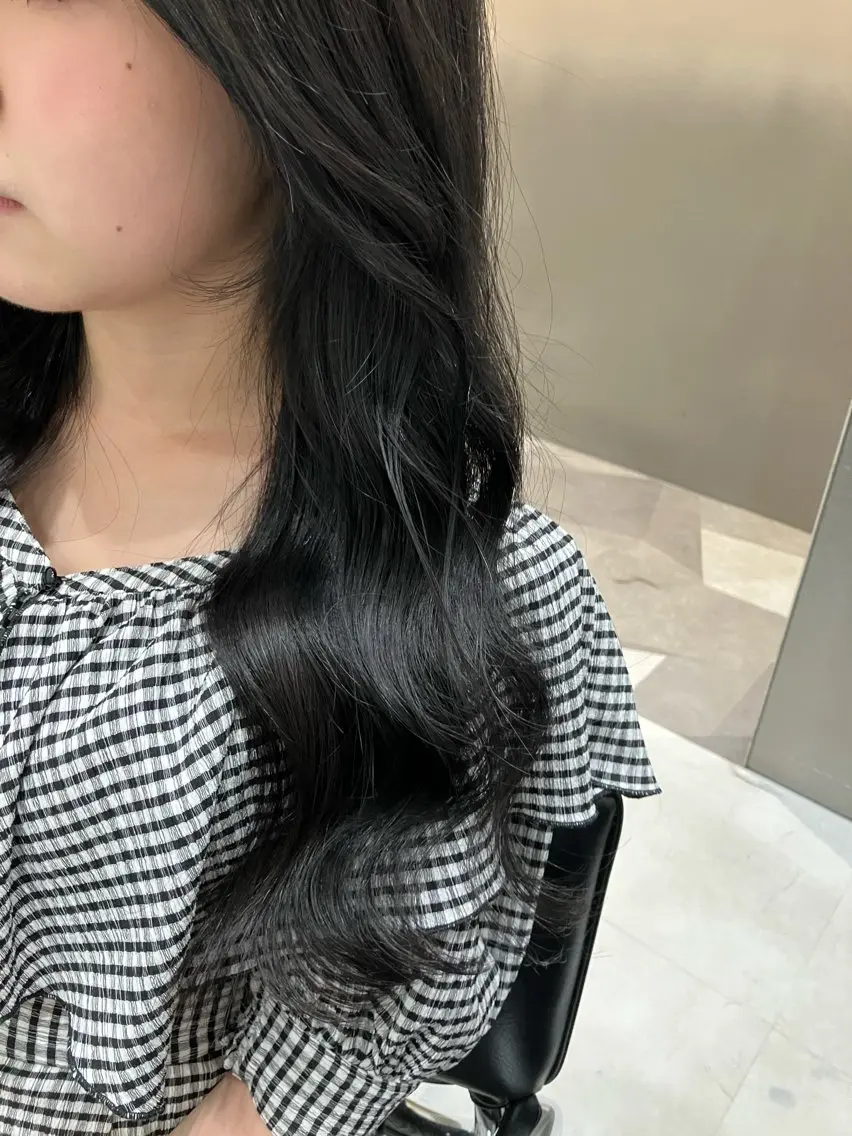 ロング カラー カット ヘアカラー トリートメント 💖ブリーチなし透明 感💖ASAHIのヘアスタイル