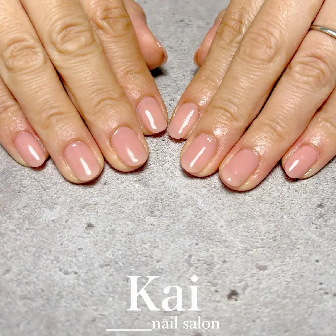 ネイル 韓国ネイル ニュアンスネイル ワンカラーネイル ピンク シンプルネイル ハンドネイル Kai  nail Mayukoのネイルデザイン