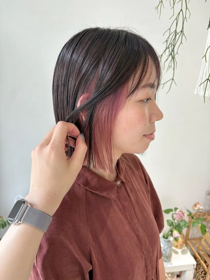 カラー インナーカラー カット ヘアカラー トリートメント 🪻花屋併設🪻秀島 有紀のヘアスタイル