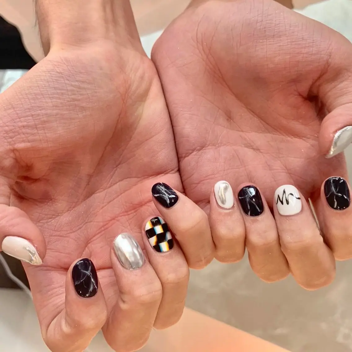 メンズネイル★/オフ有り/ニュアンス/パラジェル変更可の写真
