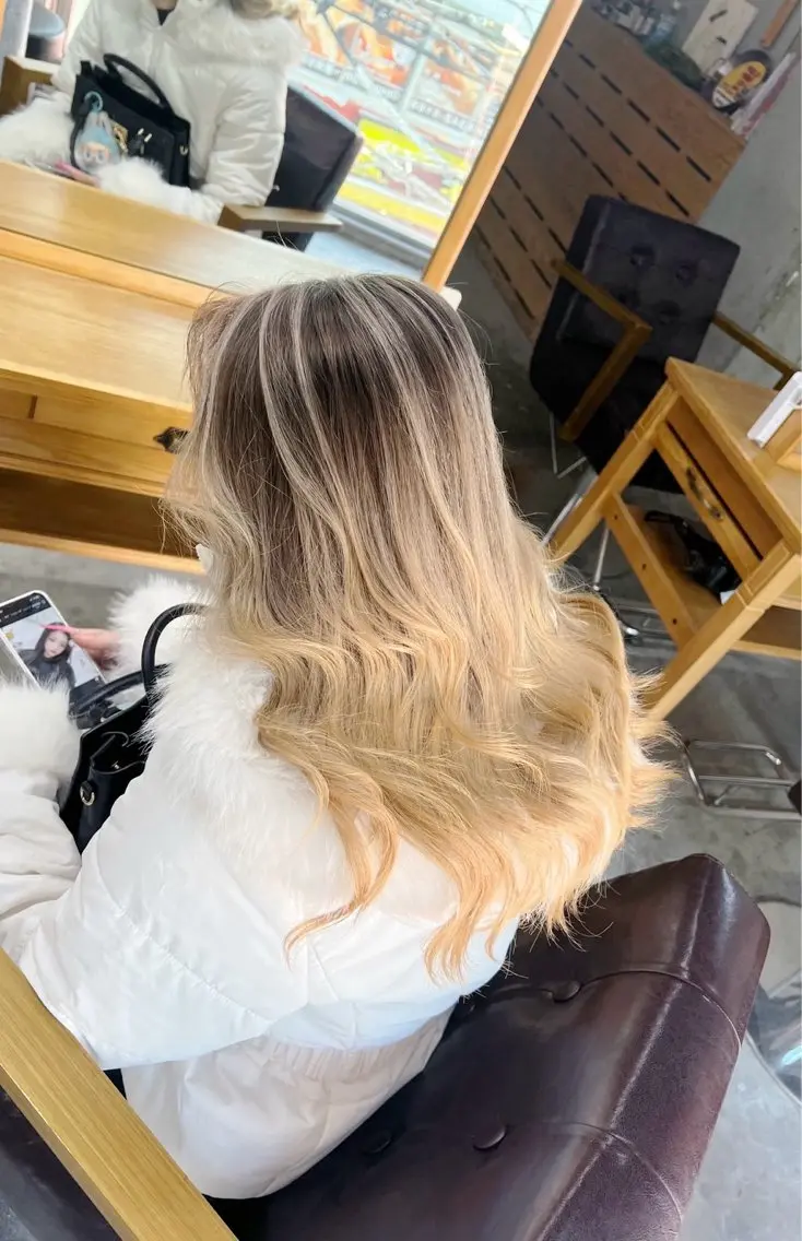 ロング カラー バレイヤージュ ベージュカラー ホワイトベージュ レイヤーカット ヘアカラー トリートメント 指名数No.1 /NAOYAのヘアスタイル