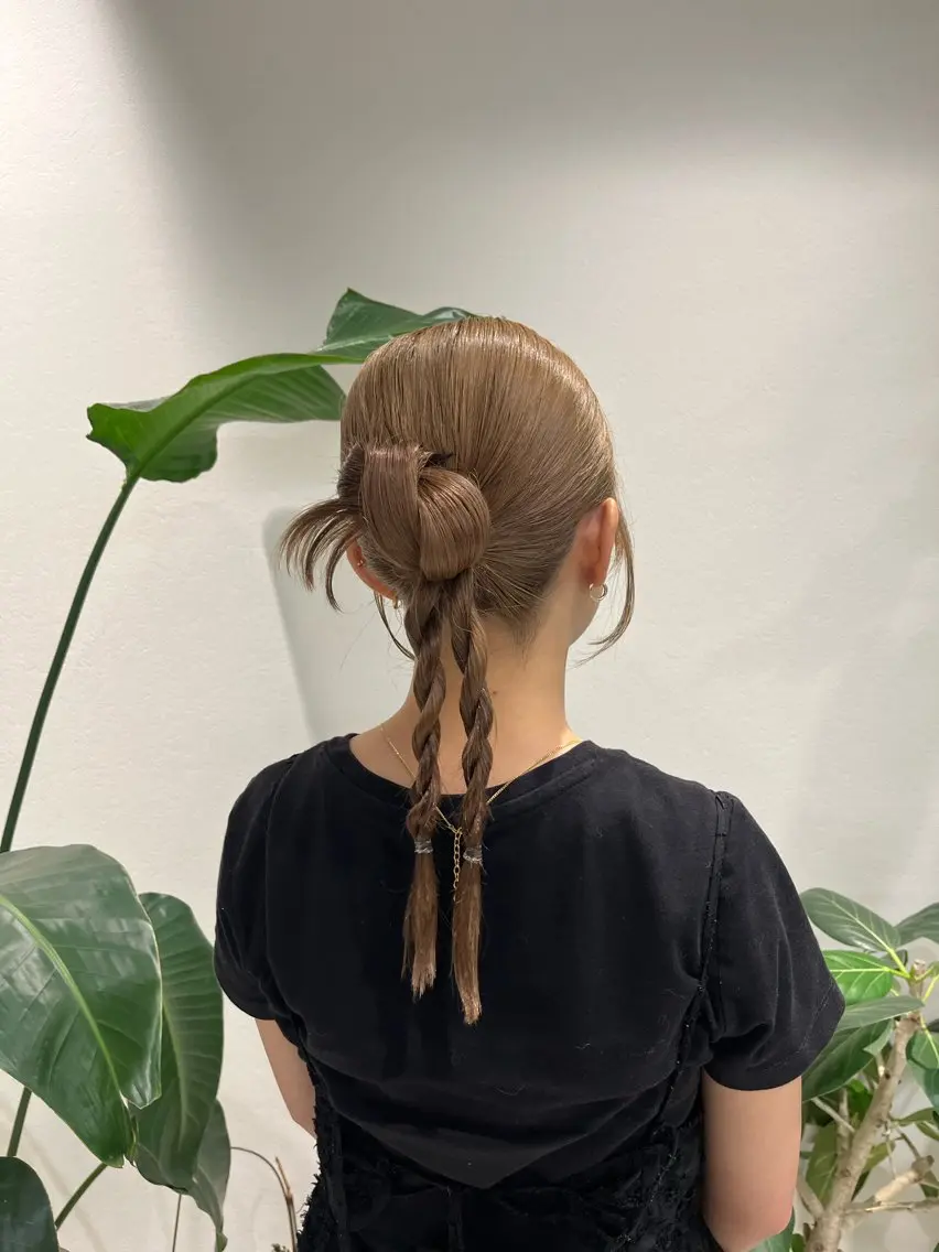 ロング ボブパーマ／アレンジ Onのヘアスタイル