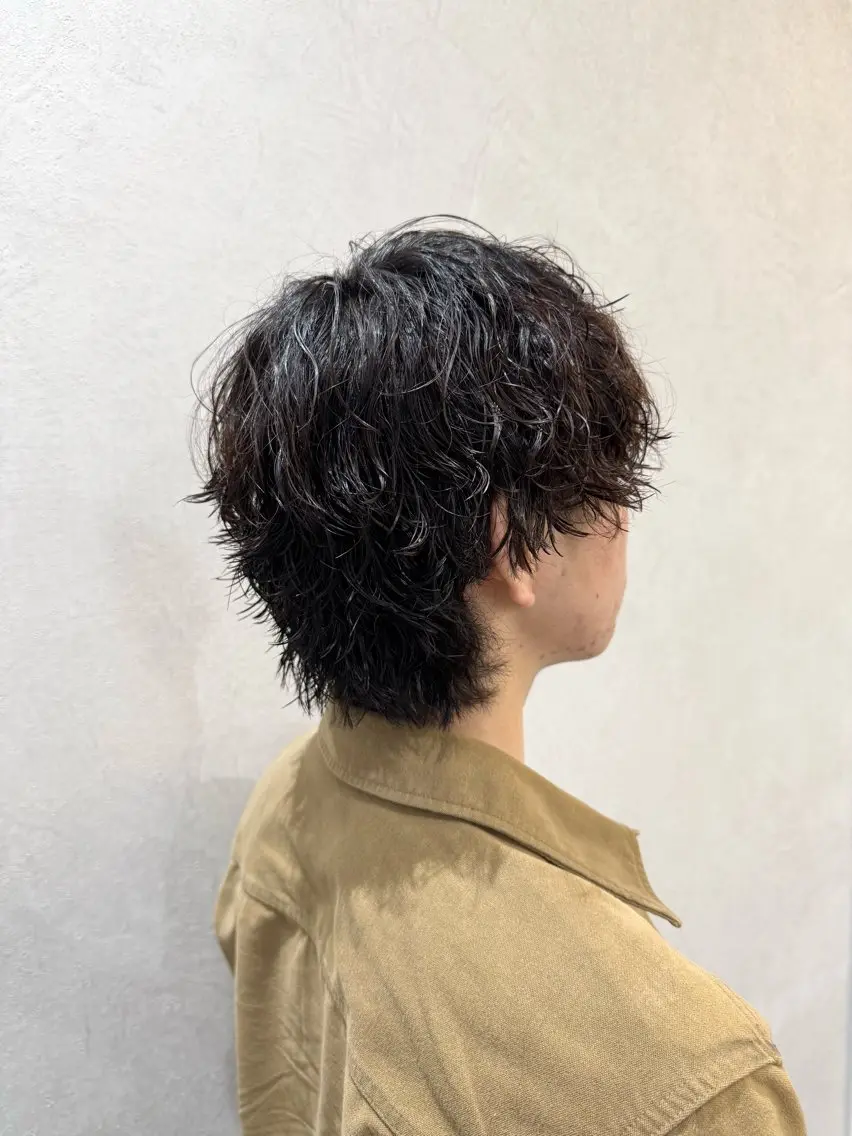 パーマ メンズ カット パーマ ハイトーン/外国人風 カラー/メンズパーマのヘアスタイル