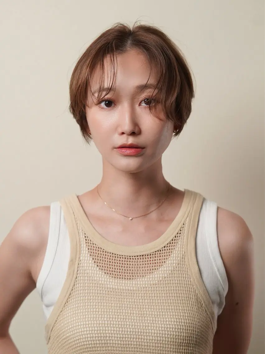 ショート カラー 銀座/骨格診断 垢抜けレイヤー/菅原のヘアスタイル