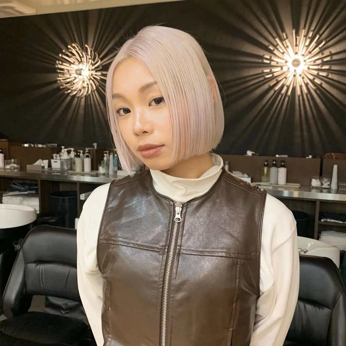 【ご新規様限定✨】前髪カット+ブリーチ（ブリーチ1回）orリタッチブリーチ+カラーの写真
