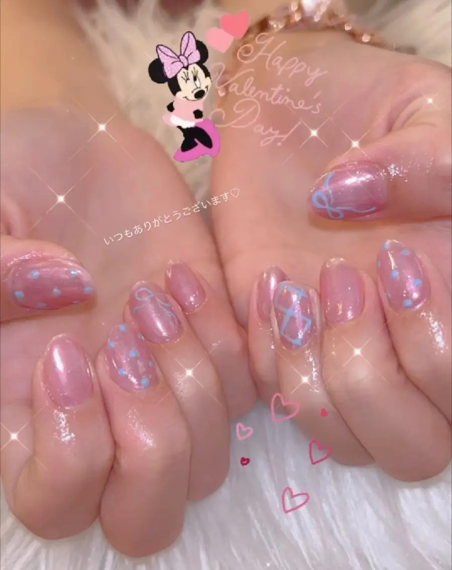 ネイル アートネイル 春ネイル バレンタイン ハンドネイル I LOVE ME NAIL.。.:*♡のネイルデザイン