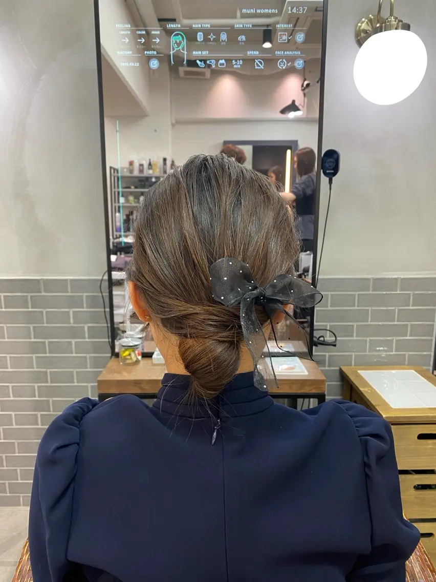 セミロング ヘアアレンジ ヘアセット まとまるボブ🌼 アレンジ🌼鴨下穂香のヘアスタイル