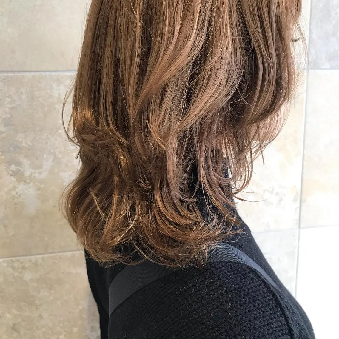 ミディアム 顔周りカット カット トリートメント 田中 あかねのヘアスタイル