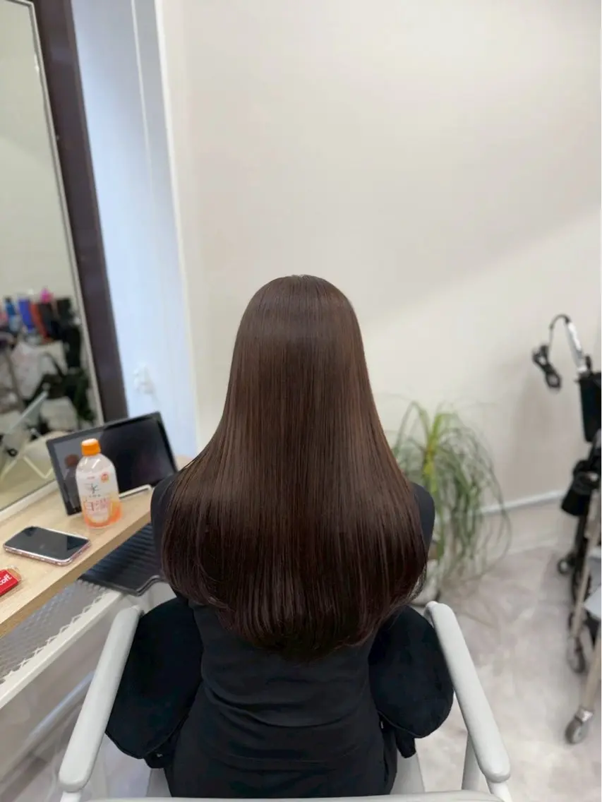 ロング カラー ブラウンカラー 透明感カラー 髪質改善 ヘアカラー トリートメント 髪質改善Acero. shoyaのヘアスタイル