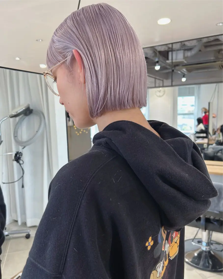 ショート カラー ブリーチ ケアブリーチ ボブ 村上雅人 ナチュラルモードのヘアスタイル