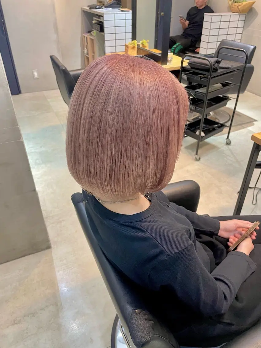 カラー ベージュカラー ピンクカラー ピンクベージュ ヘアカラー トリートメント HAYATA/透明感 /派手髪/ケアブリのヘアスタイル
