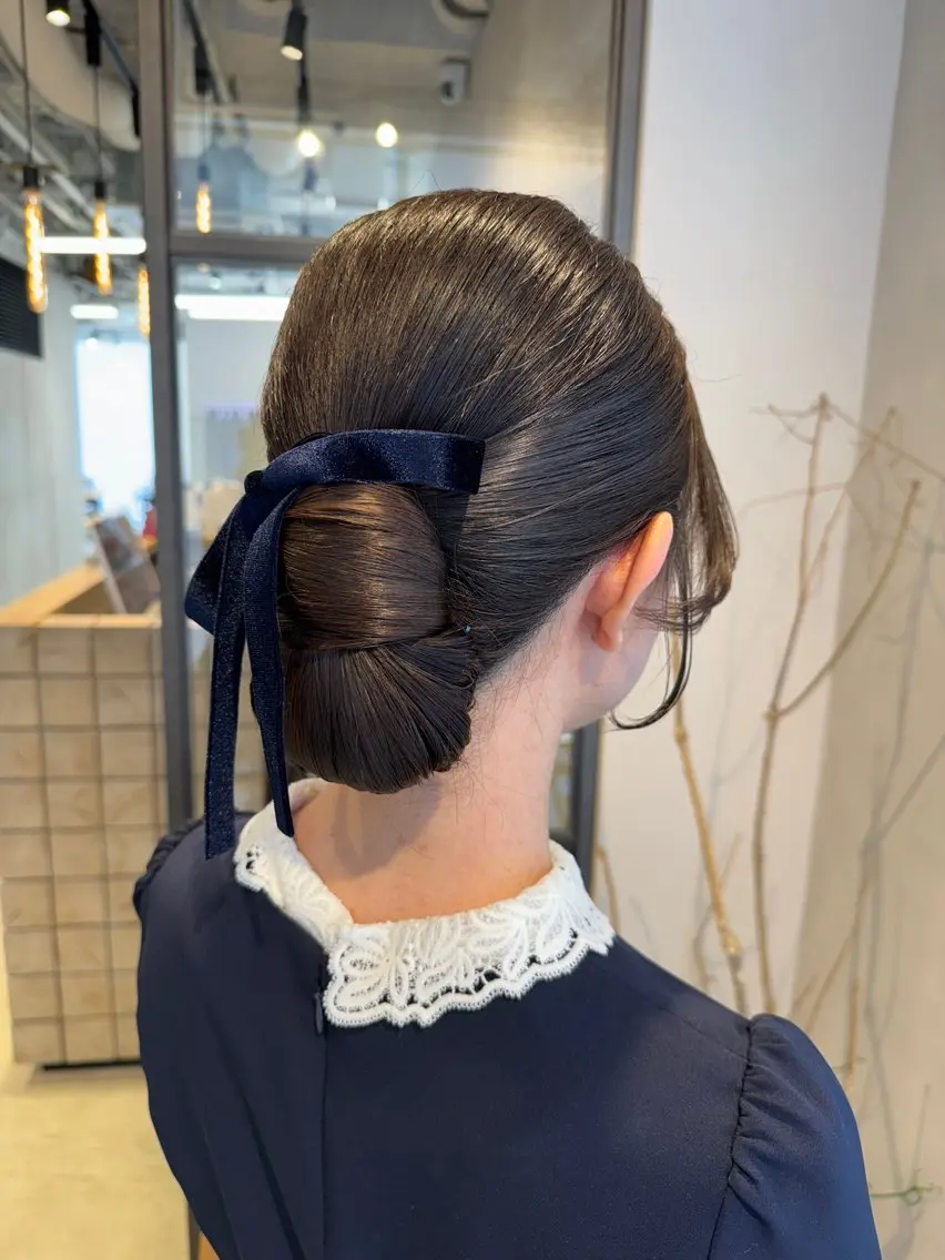 ヘアアレンジ ヘアセット 透明感カラー✨艶髪 制作🌱山根あゆみのヘアスタイル