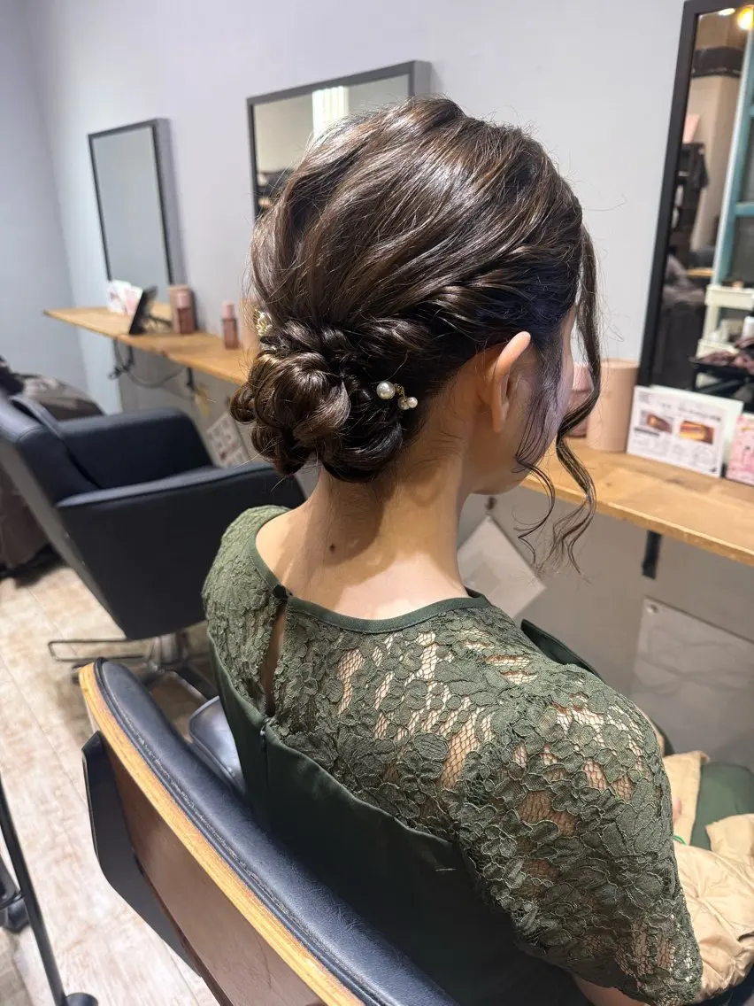 ミディアム ヘアアレンジ ボブ 加藤 まりえのヘアスタイル