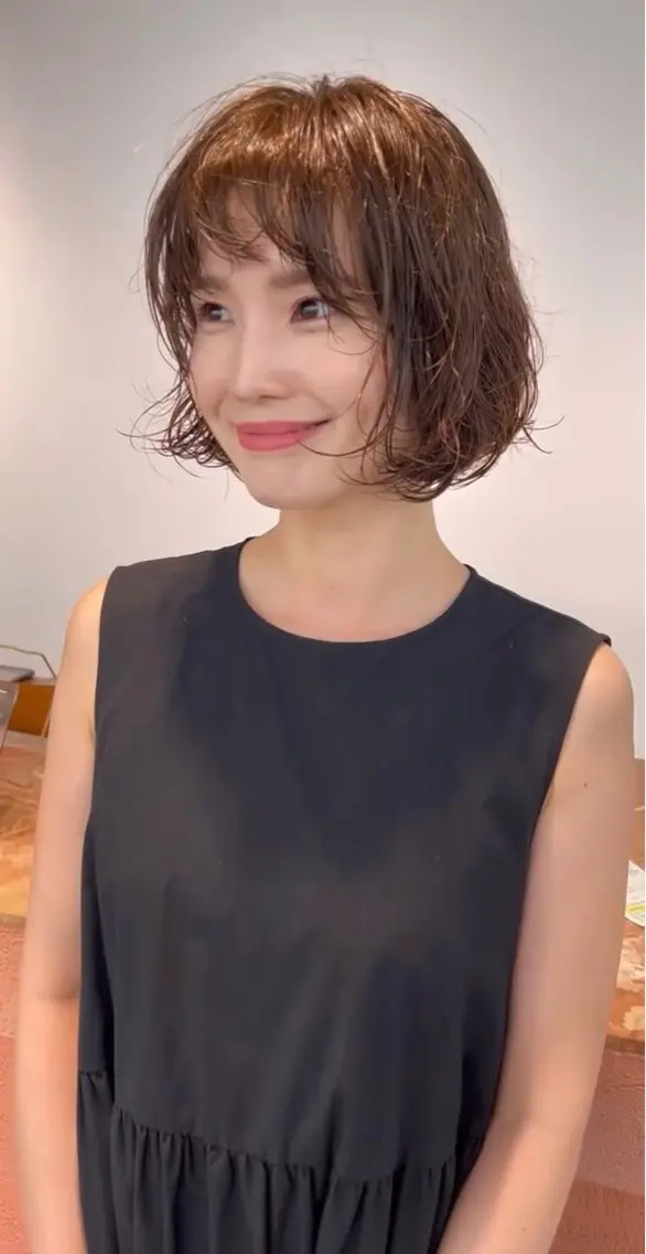 ⚠️ボブ限定⚠️ 似合わせカット+おしゃれパーマ💕の写真