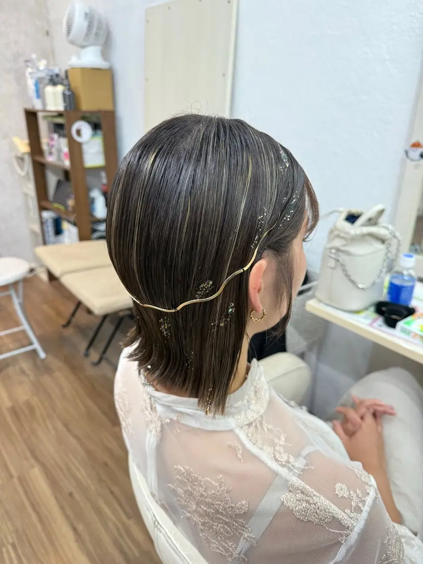 ヘアアレンジ 結婚式・ブライダル ヘアセット GLOSS 心斎橋 山上のヘアスタイル