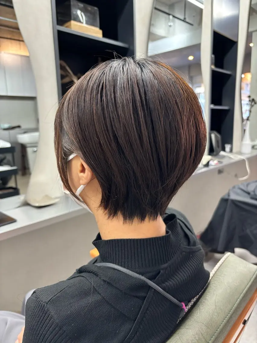 ショート カラー パーマ ショートヘア カット トリートメント nico 麻生 やまざきれいのヘアスタイル