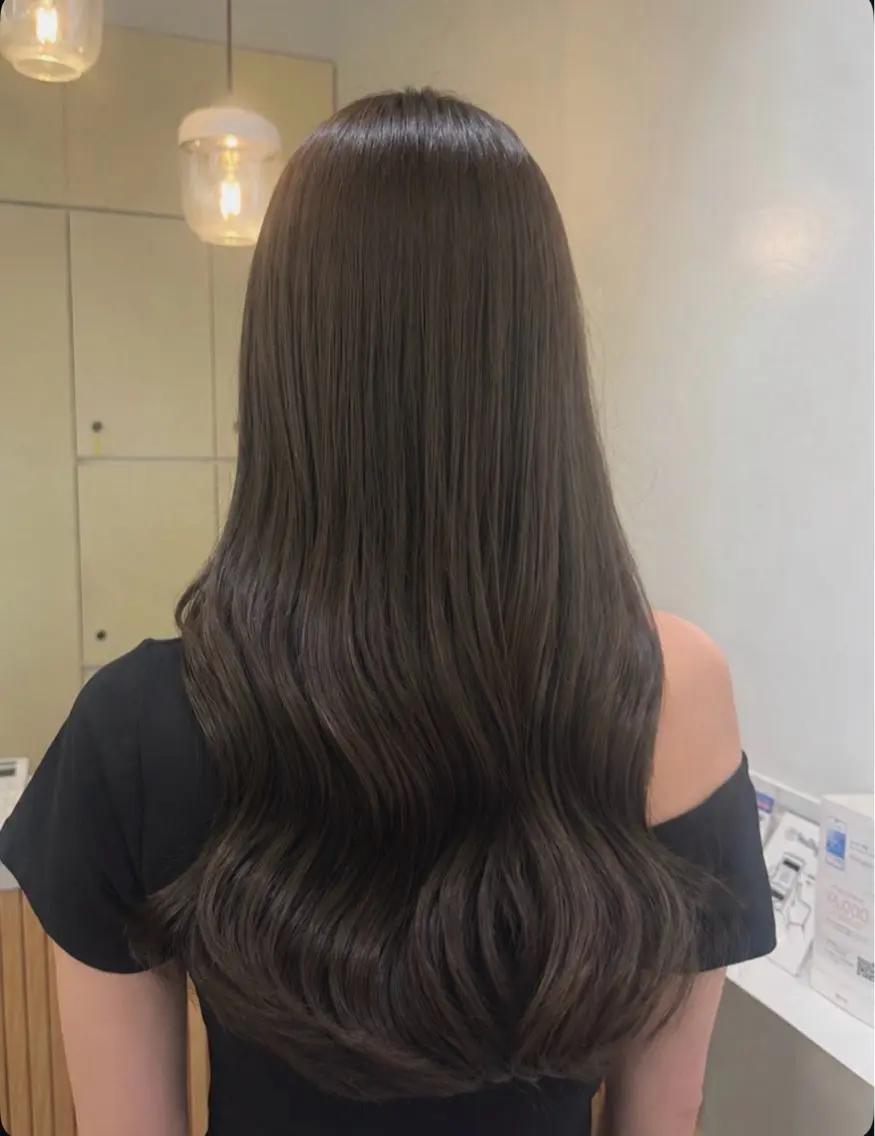 ロング カラー パーマ ヘアアレンジ メンズ ヘアカラー トリートメント 透明感カラー/ 新潟万代/池野里衣のヘアスタイル