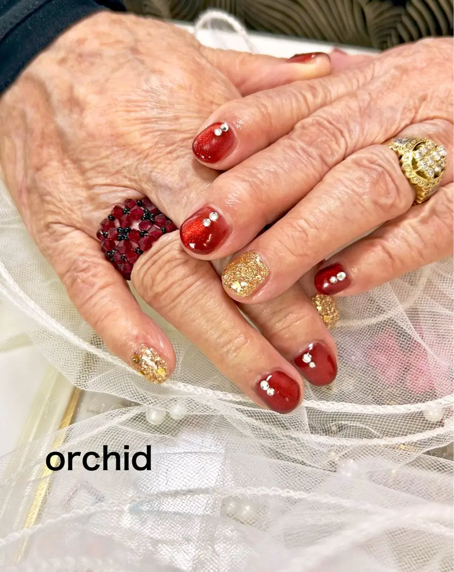 ネイル ハンドネイル orchid ♡オーキッドのネイルデザイン