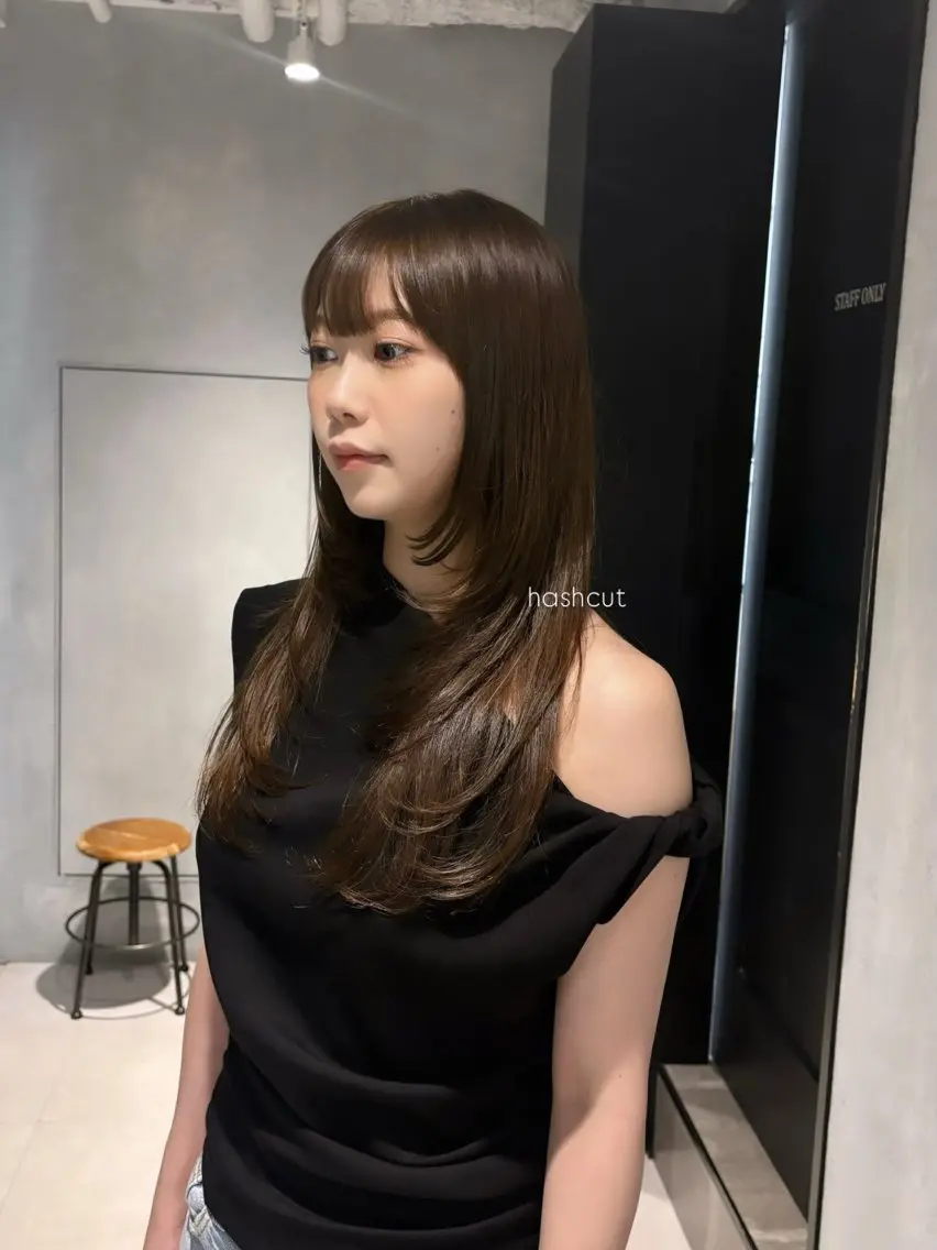 ロング カラー カット ヘアカラー マンツーマン半個室 tamuraのヘアスタイル