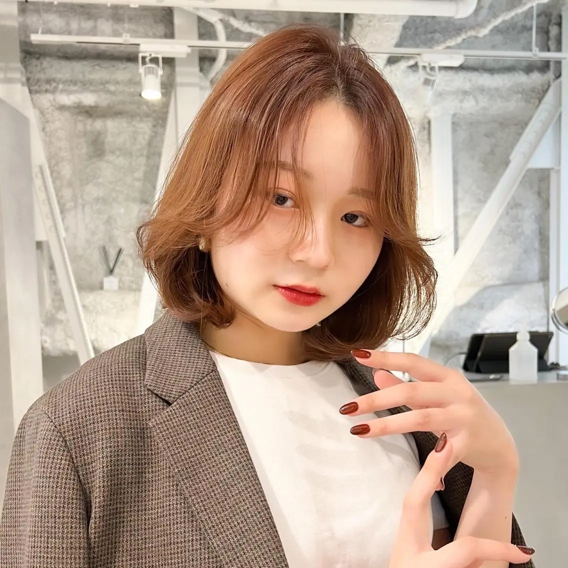 ショート カラー パーマ 韓国風ヘア レイヤーカットのプロ 大人ヘア宮森貴志のヘアスタイル