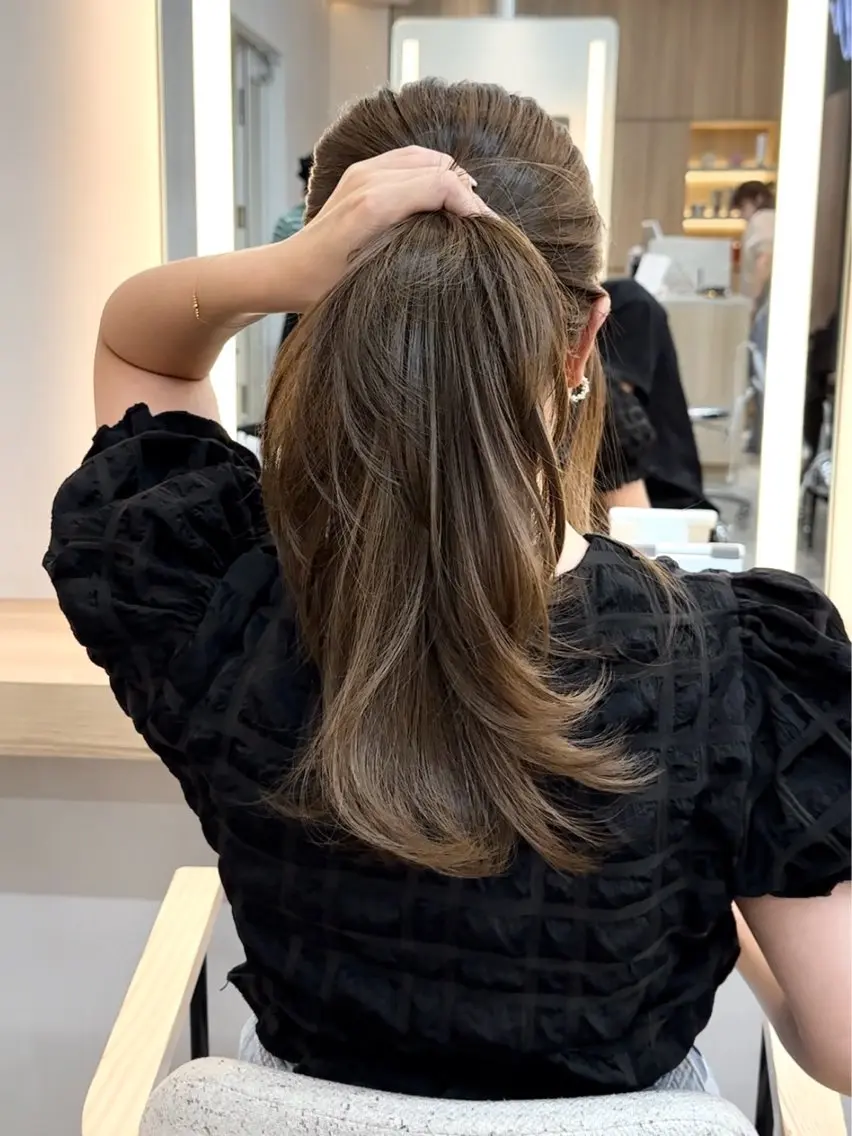 ロング カラー レイヤーカット 北間 寛哉のヘアスタイル