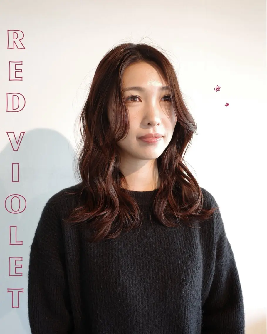ロング カラー カット ヘアカラー 安藤 結花のヘアスタイル