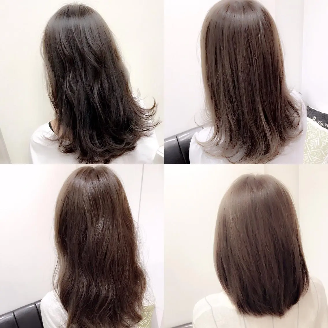 ミディアム カラー 透明感カラー グレージュ 田室 和幸のヘアスタイル