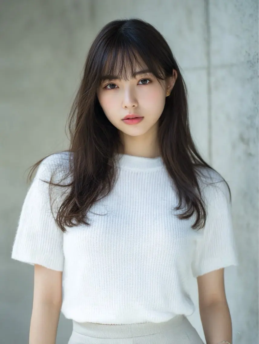 ロング ヘアカラー 髪質改善JILL 🤍🩵AIのヘアスタイル