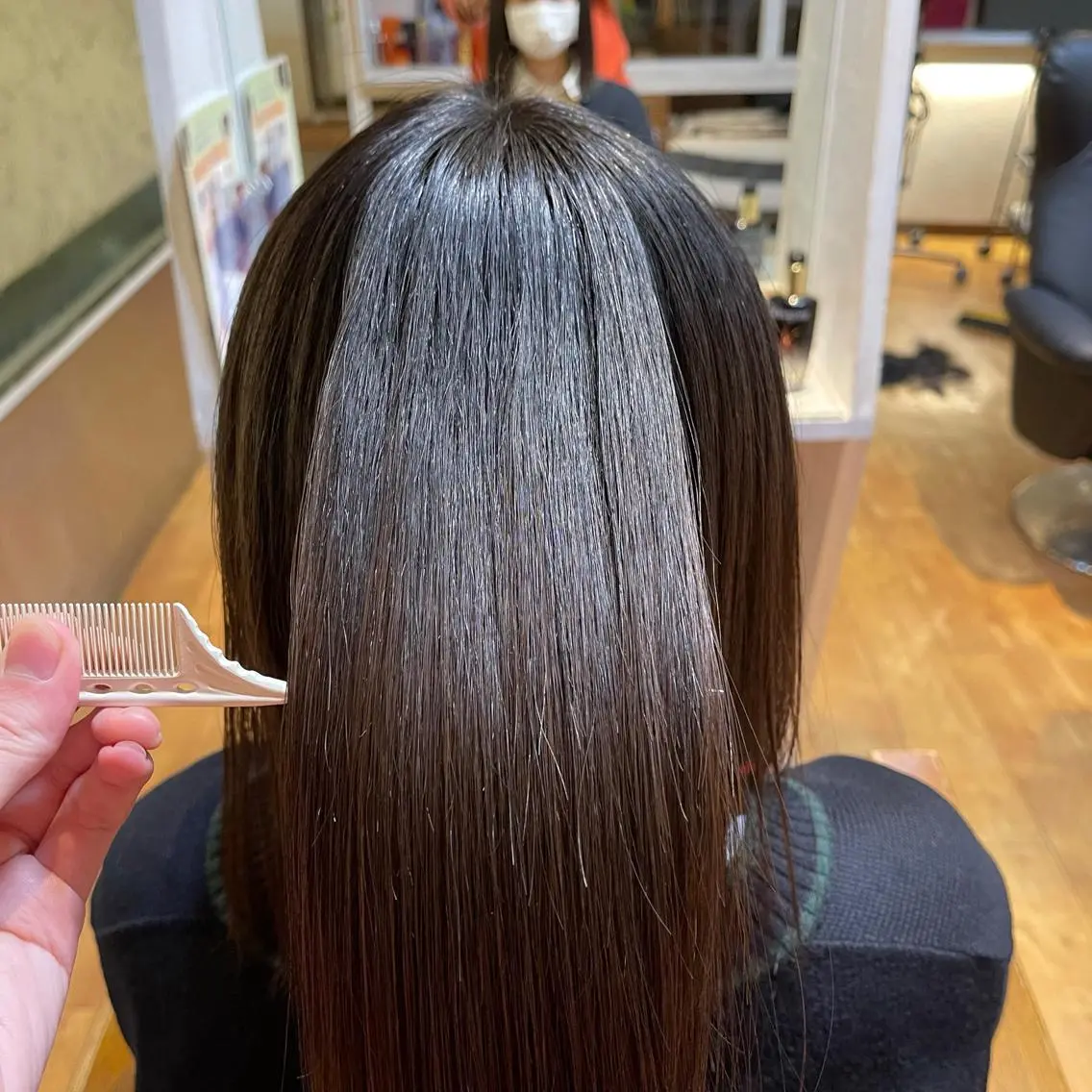 ミディアム 縮毛矯正 トリートメント 梶谷 和希のヘアスタイル
