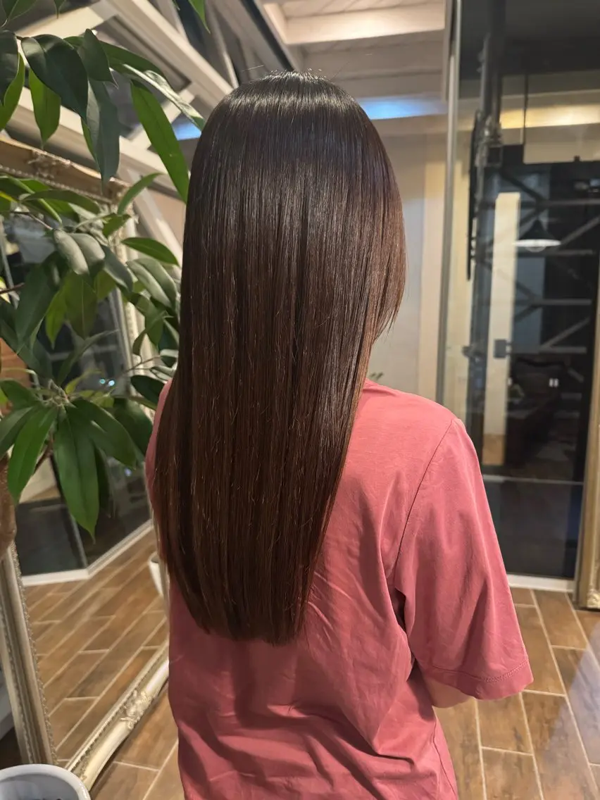 ロング 酸性ストレート 縮毛矯正 村上 輝のヘアスタイル
