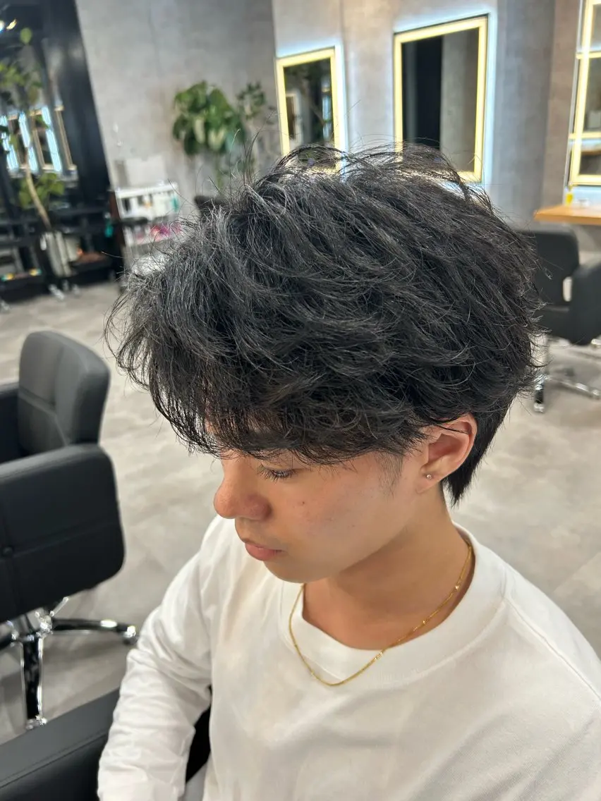 ショート カラー パーマ メンズ メンズ特化 👑YUTAのヘアスタイル