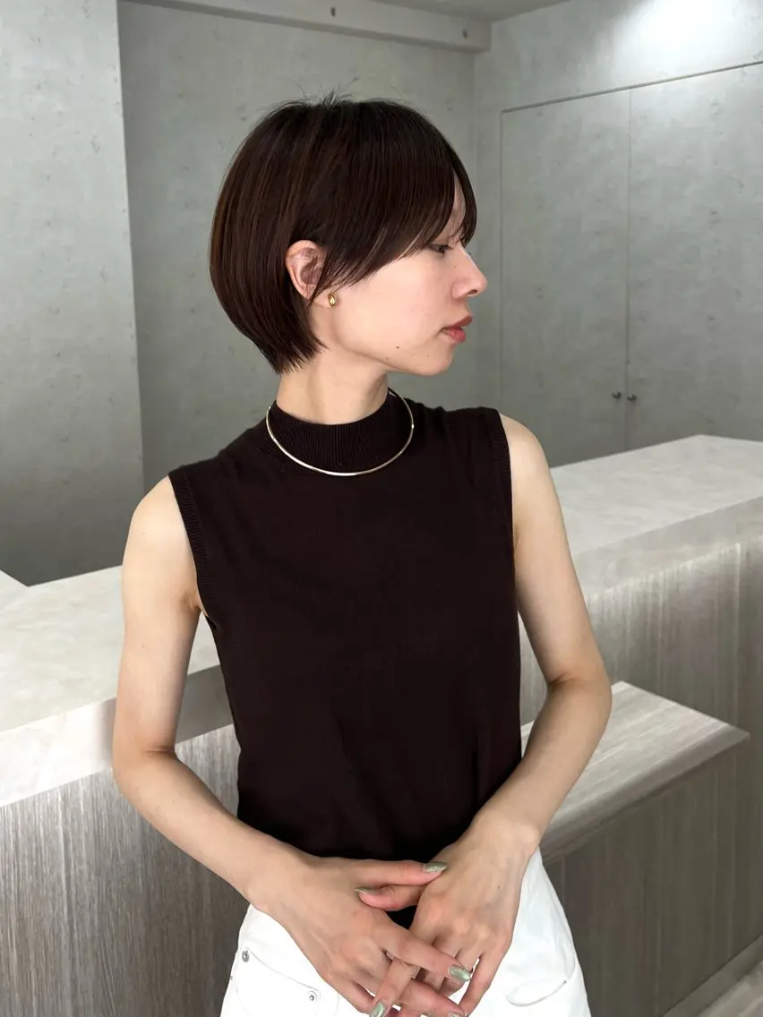 ショート 髪の年齢悩み解消/ 白髪と癖毛 松本雄光のヘアスタイル