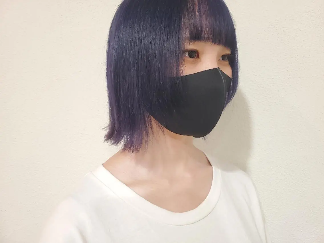 セミロング カラー ラベンダーカラー ラベンダーグレー ウルフカット パ ルのヘアスタイル