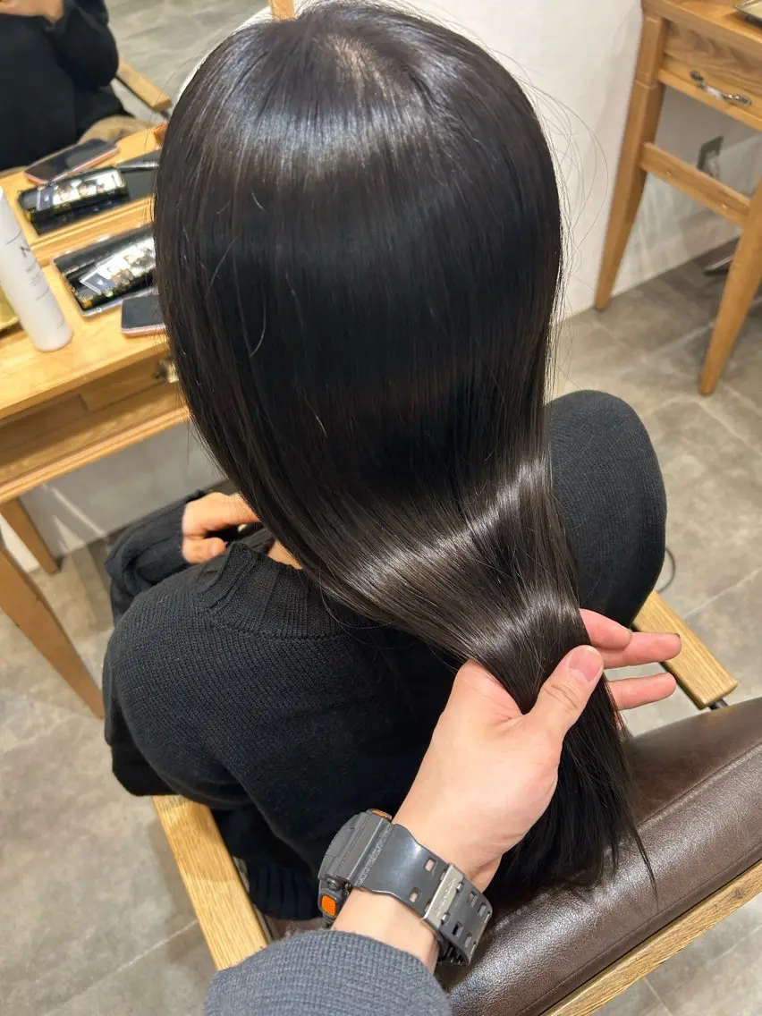 ロング ヘアカラー トリートメント ︎☀️はるき︎︎☁️ ショートモデル募集のヘアスタイル