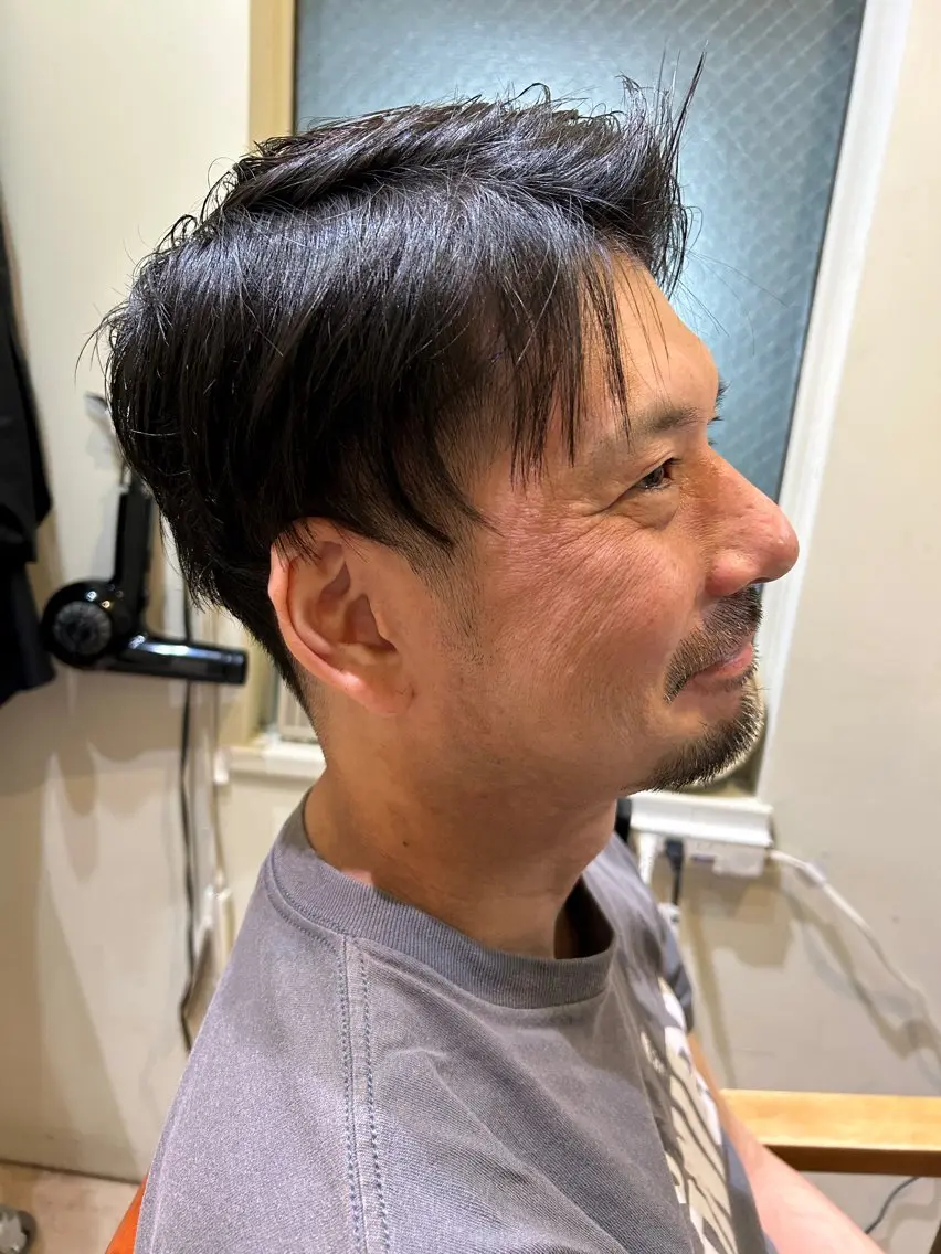 ショート カラー メンズ カット ヘアカラー トリートメント 久木原 ゆりのヘアスタイル