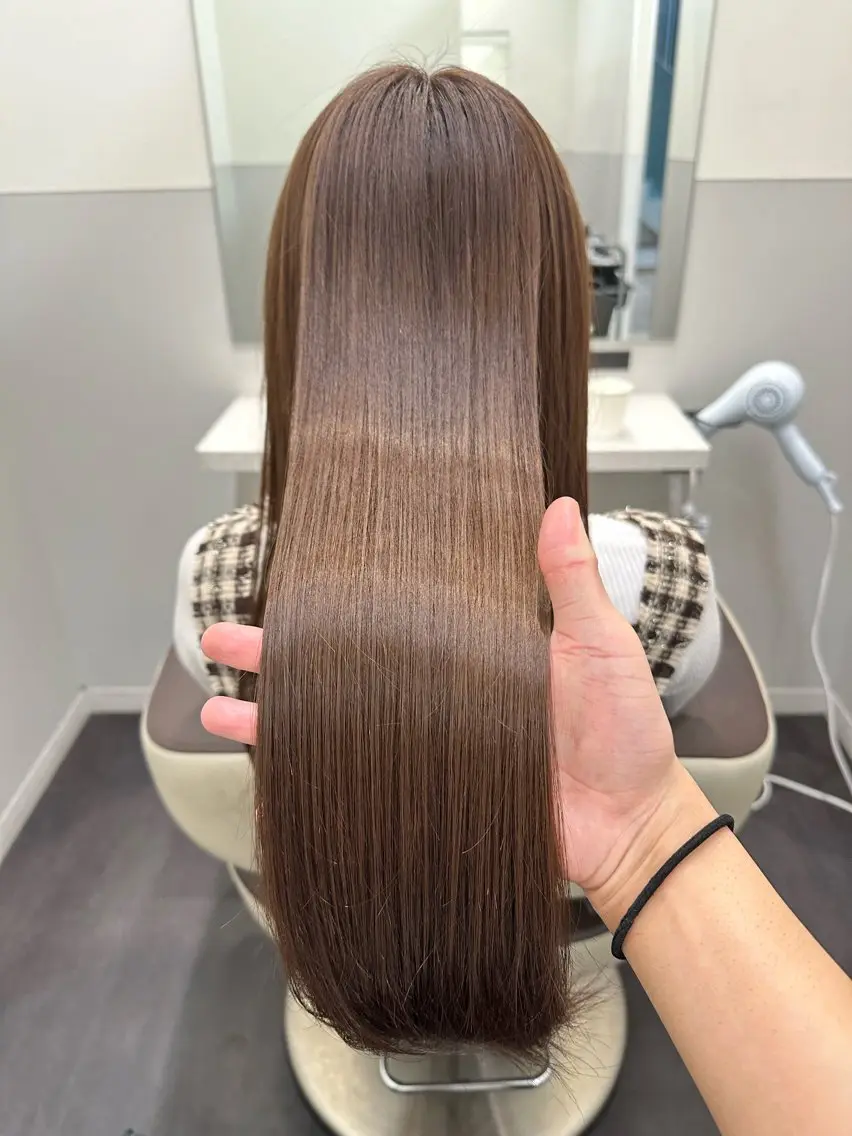ロング カラー ブラウンカラー 透明感カラー 髪質改善 トリートメント カット ヘアカラー トリートメント 【美髪矯正 /髪質改善】RINのヘアスタイル