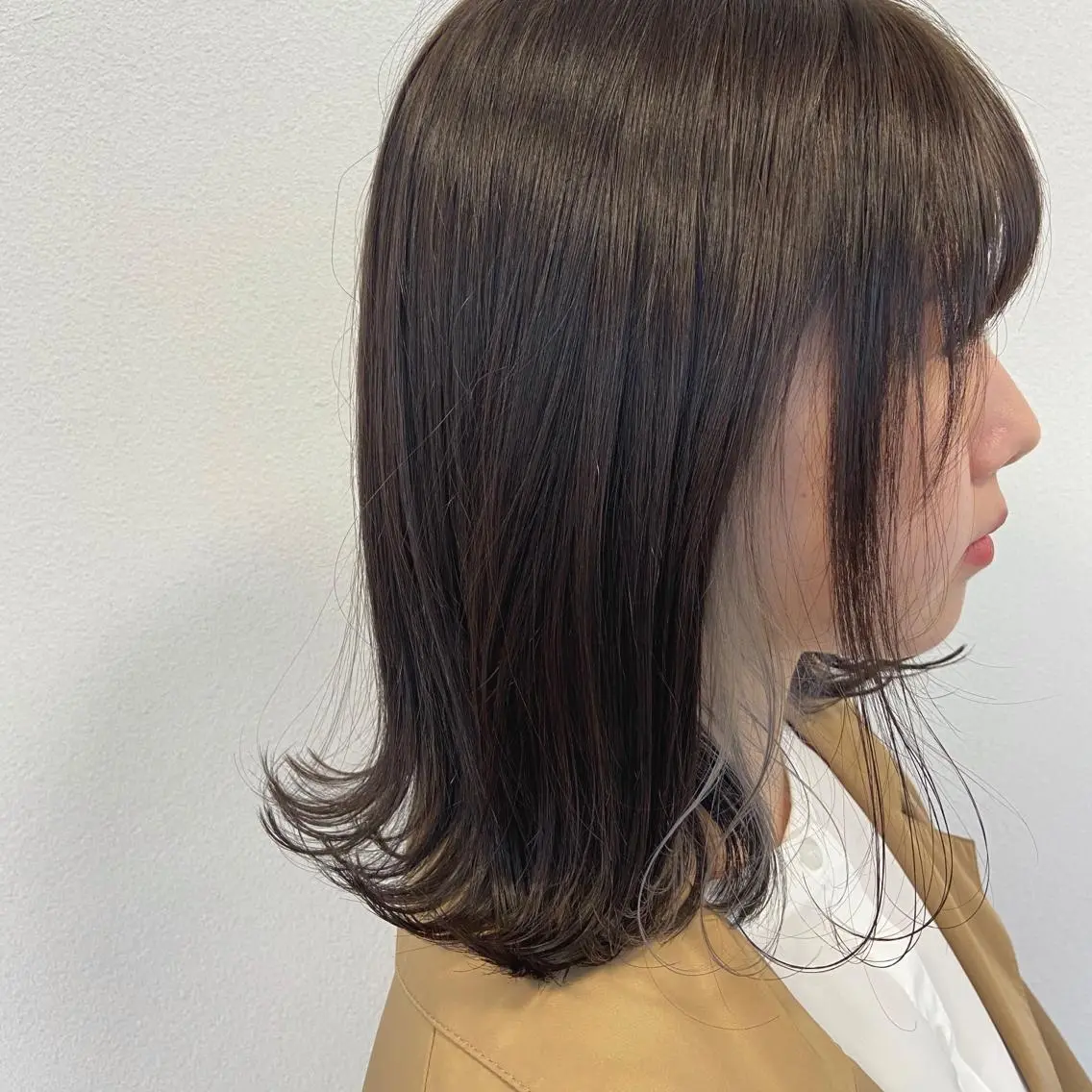 ミディアム カラー 透け感カラー/ momo🦕🌱のヘアスタイル