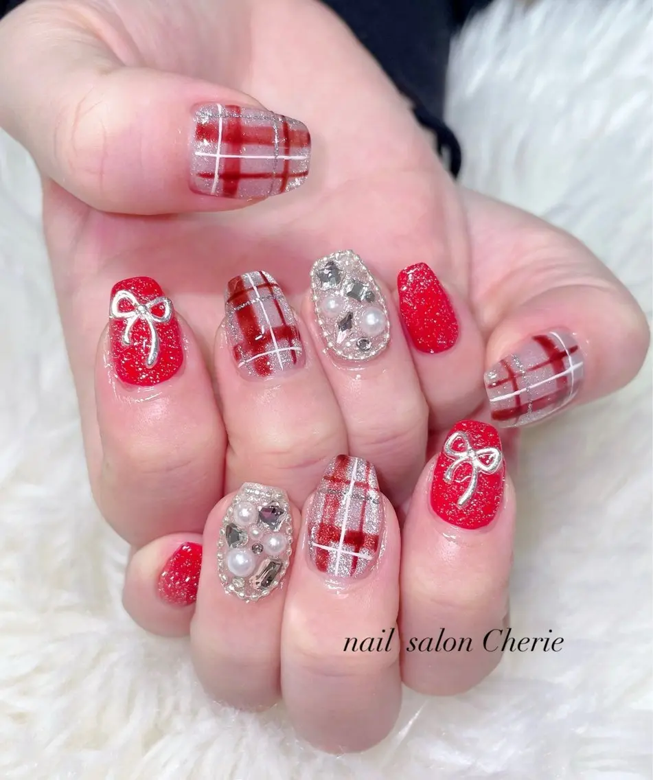 ネイル 持ち込み ハンドネイル nail salon Cherieのネイルデザイン