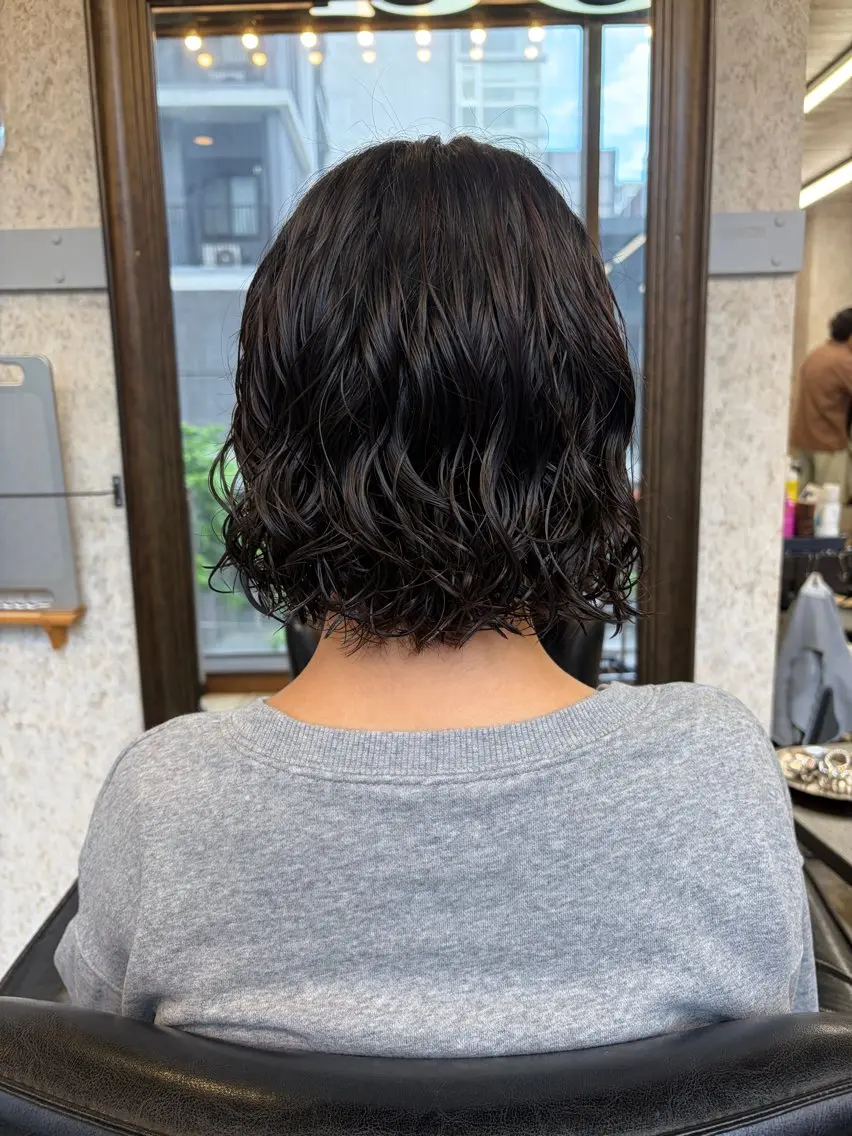 ミディアム パーマ カット パーマ 🌻柳谷 心渚🌻のヘアスタイル