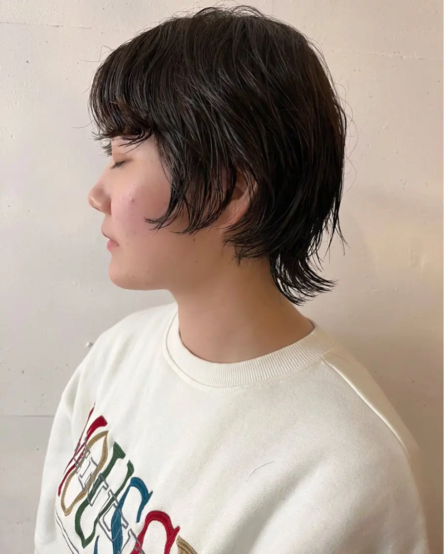 ショート 伸ばしかけ ショートヘア ウルフカット 若林 良のヘアスタイル