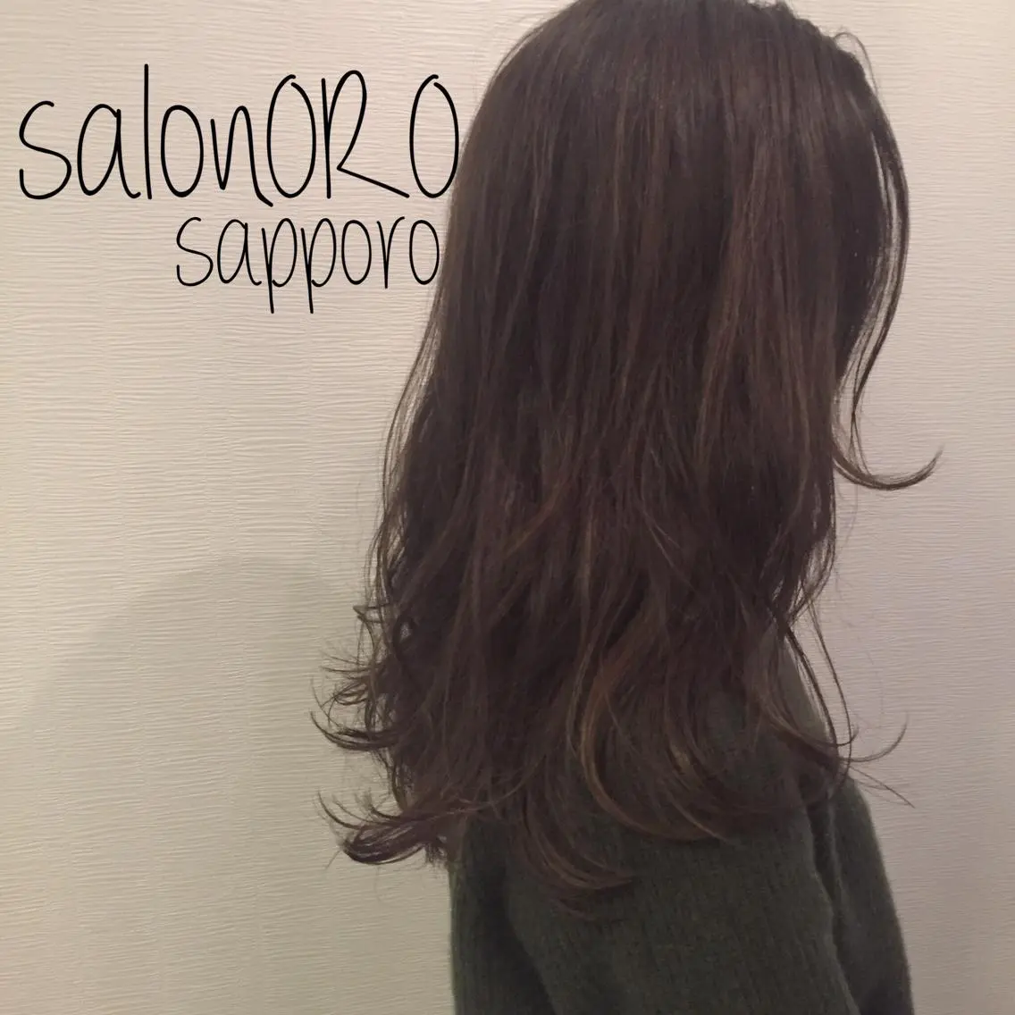 ロング カラー ブリーチ グレージュ ハイライトカラー ブリーチなしカラー オレンジ カット ヘアカラー トリートメント 池田 真由美のヘアスタイル