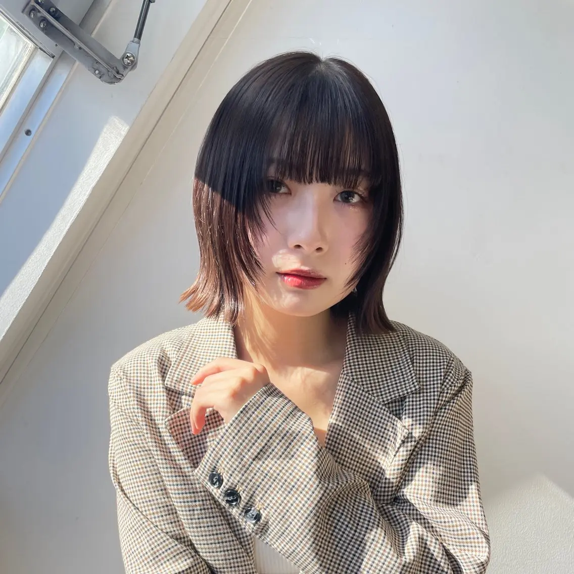 ミディアム カラー 髪質改善/透明感カラ ー/縮毛/ meiのヘアスタイル