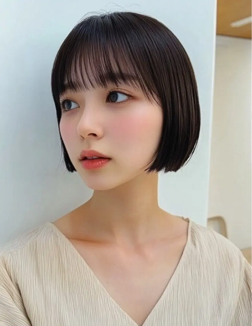 ショート カラー カット ヘアカラー トリートメント レイヤー×顔周 り×髪質改善/MIUのヘアスタイル