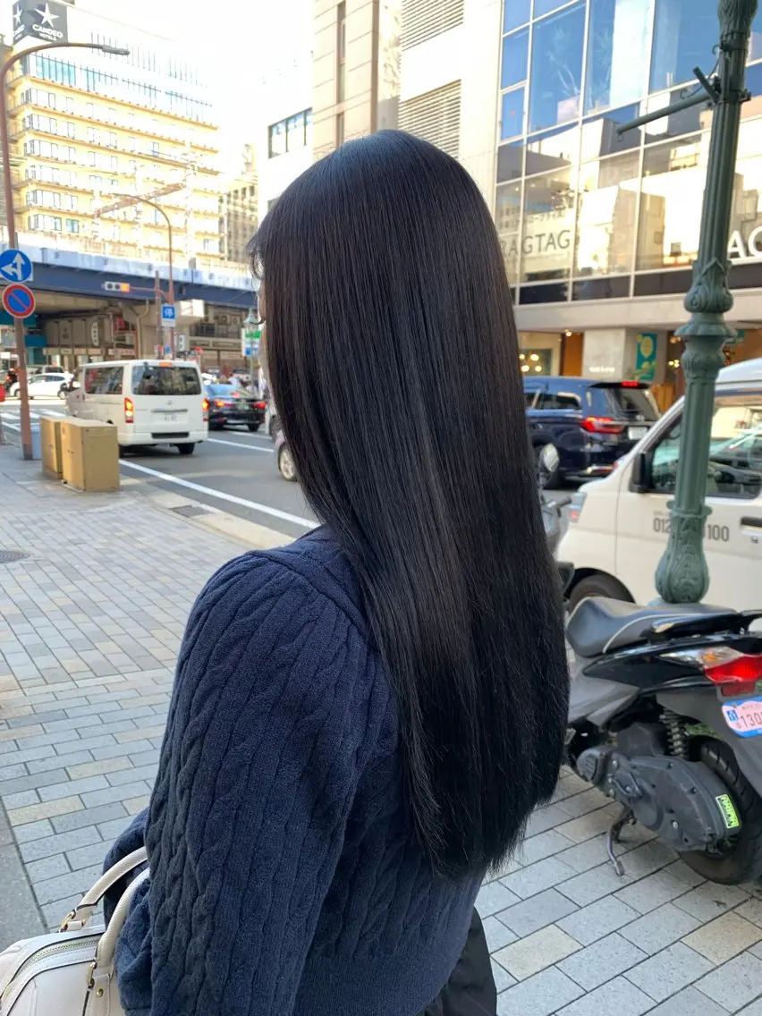 前髪縮毛矯正（フェイスライン込み）　　　　                       トリートメント付き🫧の写真