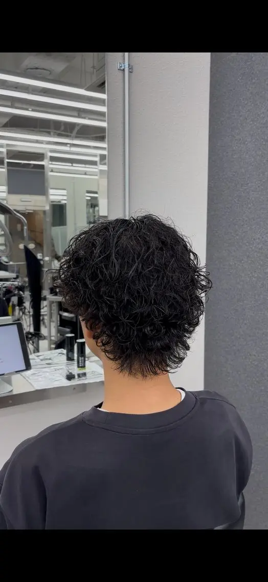 パーマ メンズ カット パーマ メンズパーマ/ 西條 吏温のヘアスタイル