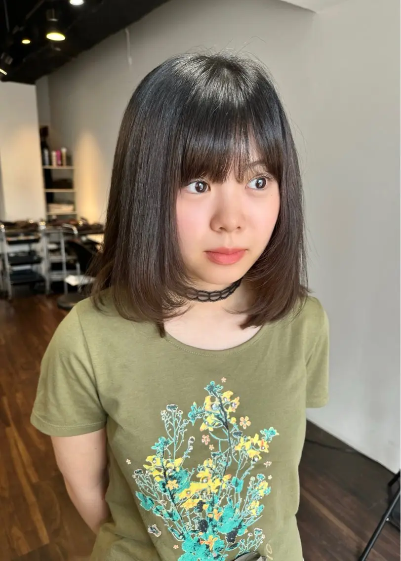 ミディアム カット トリートメント 心斎橋 韓国レイヤ ー指名No.1renのヘアスタイル