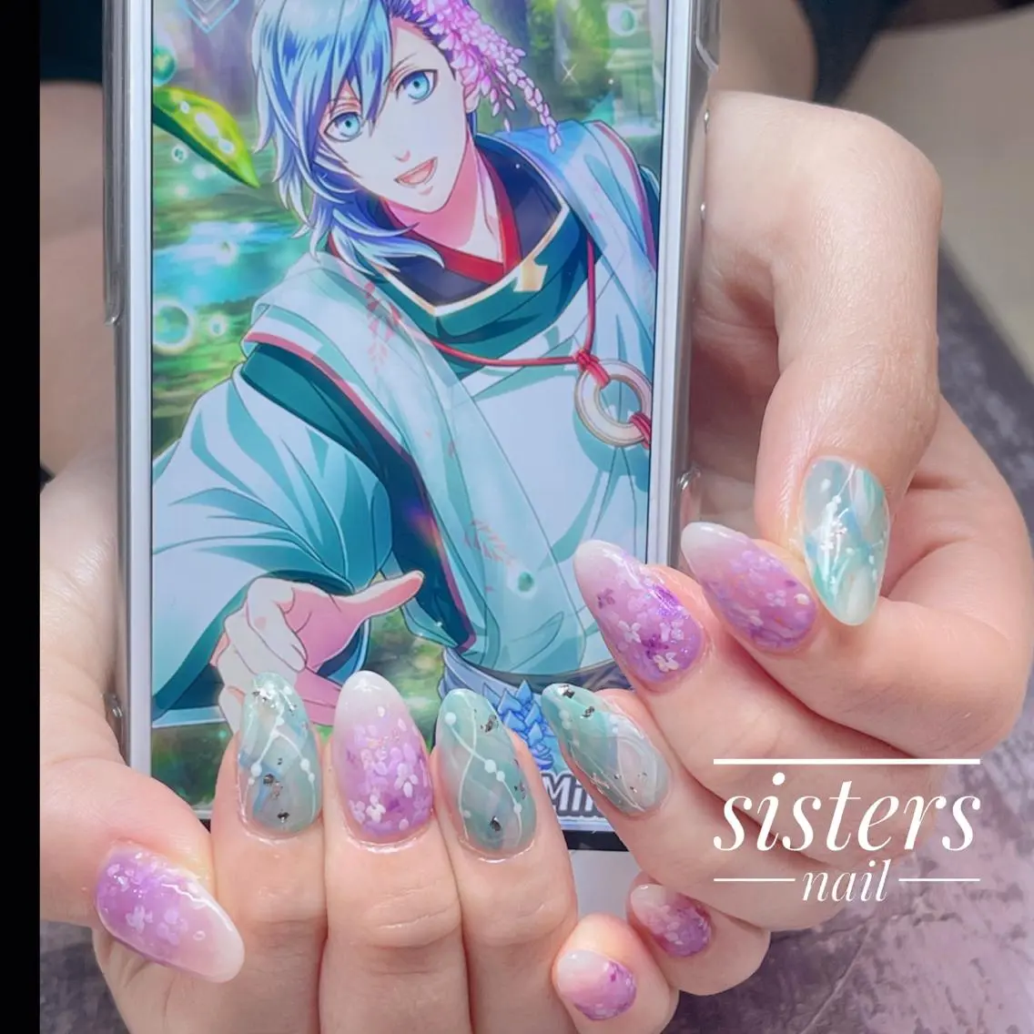 ネイル アートネイル キラキラネイル ニュアンスネイル ハンドネイル ハンドケア sisters nail.fのネイルデザイン
