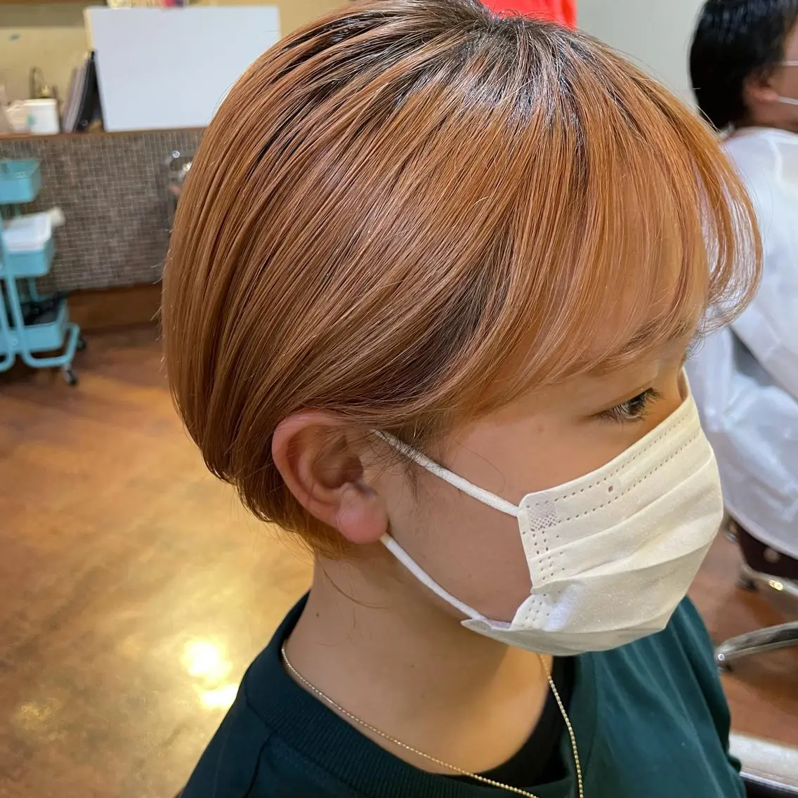 ショート カラー ボブ カット トリートメント ヘッドスパ 奈良橋 彩圭のヘアスタイル