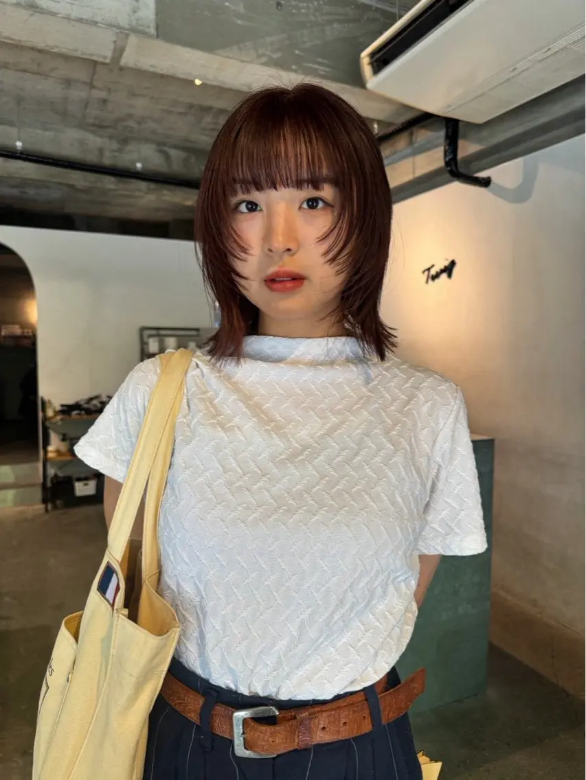セミロング カラー YUI★ 梅田美容室のヘアスタイル